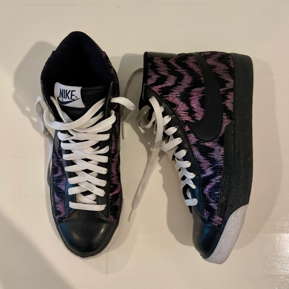 Nike Blazer High Top Zebra Print Sneakers
